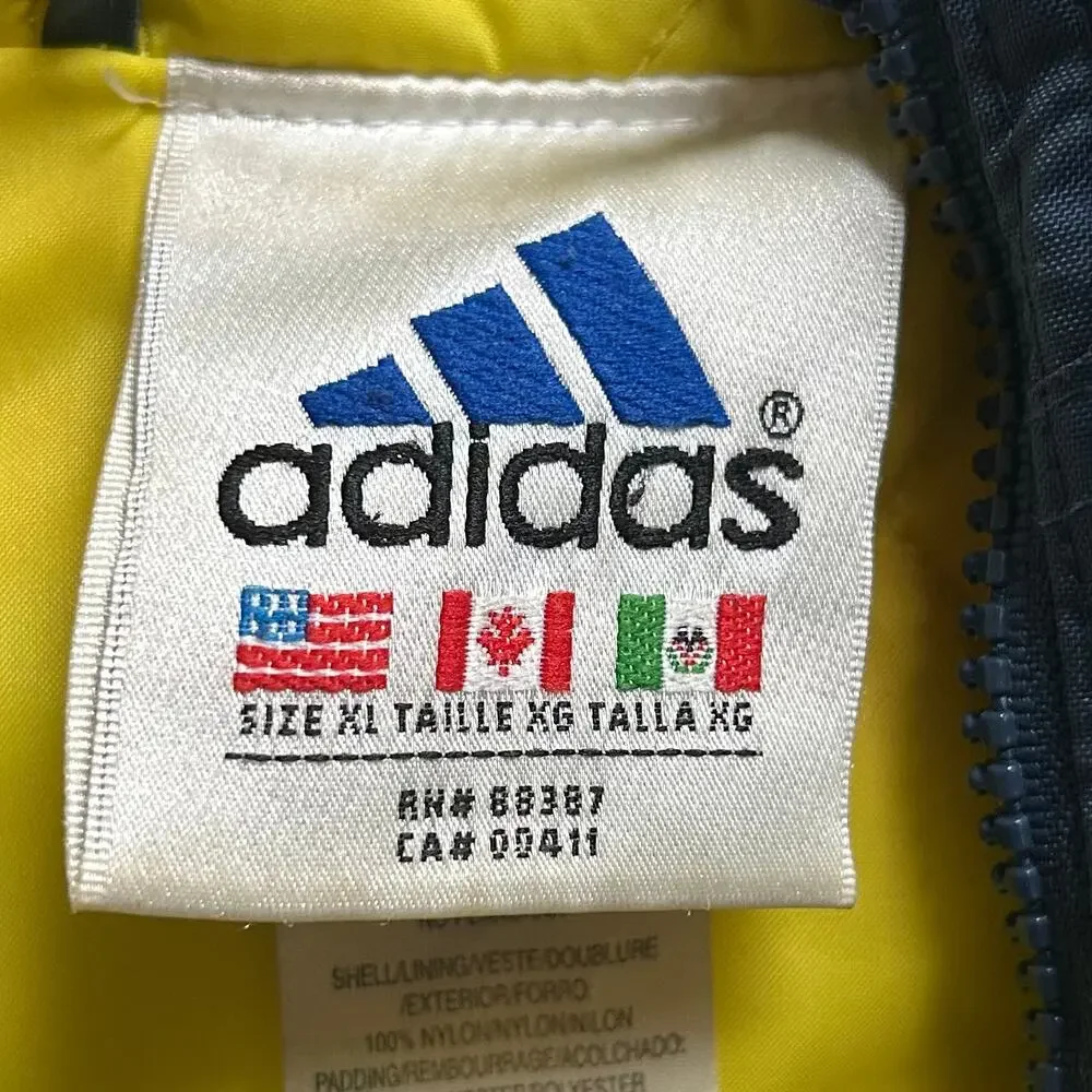 Vintage Adidas winter jacket full zip embroidered logo back 90s streetwear XL